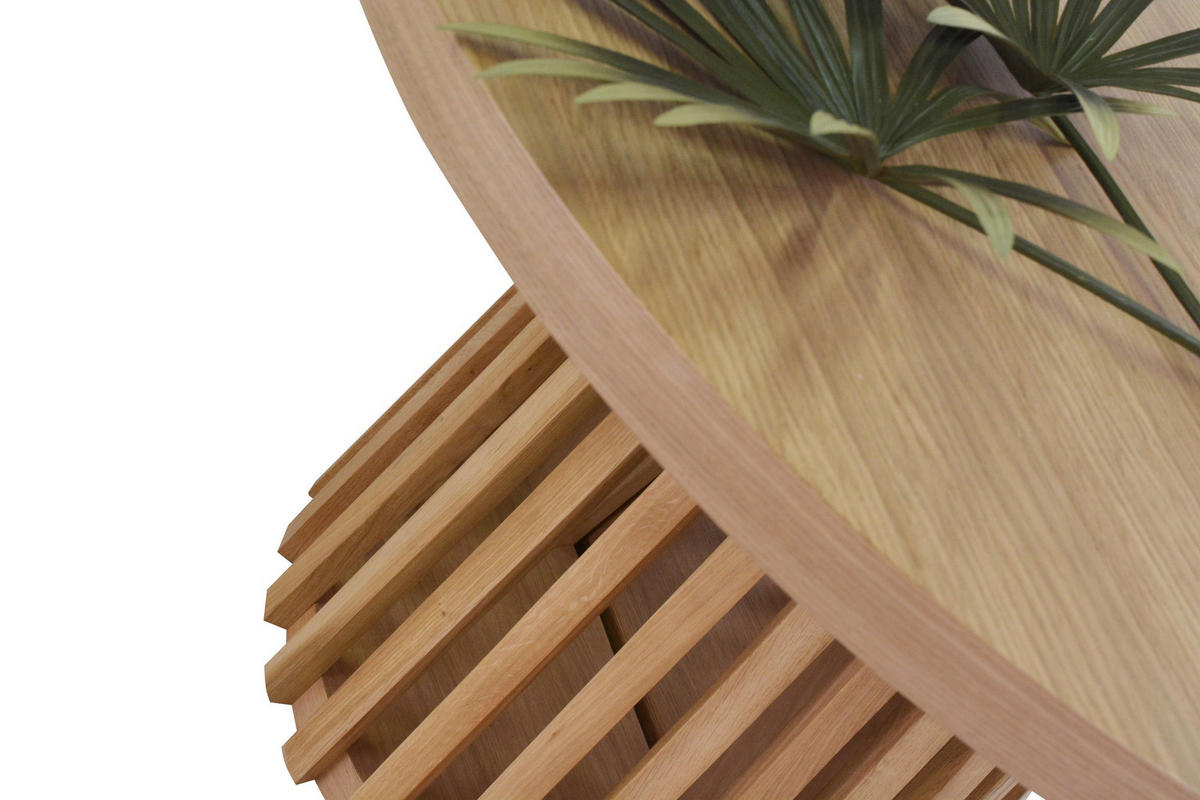 ESSTISCH LAMELLI Ausziehbar 110 - 210 / 110 x 76 cm - Eichefarben, Holz (110/110/76cm) - MASSENO