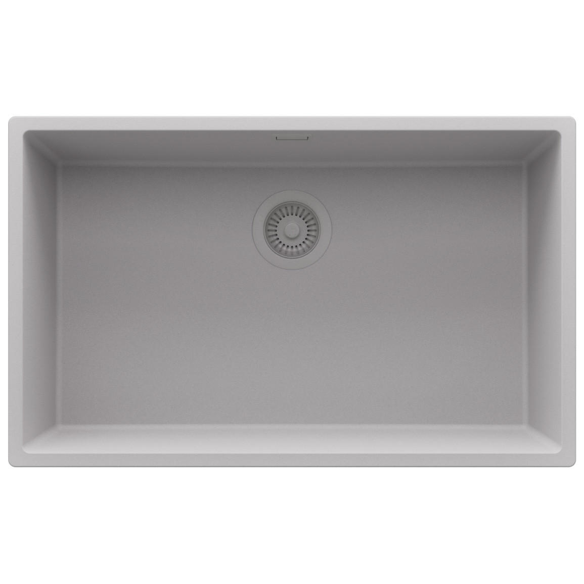 UNTERBAUSPÜLE GRANIT London, 2-er set Grau 76/47 cm 1 Becken + Ablauf-Set ab 80er Unterschrank - Grau, Kunststoff (76/20/47cm) - Primagran