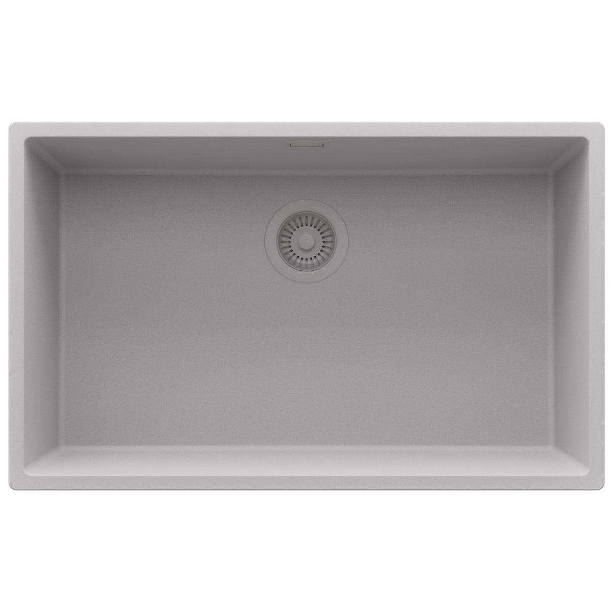 UNTERBAUSPÜLE GRANIT London, 2-er set Grau 76/47 cm 1 Becken + Ablauf-Set ab 80er Unterschrank - Grau, Kunststoff (76/20/47cm) - Primagran