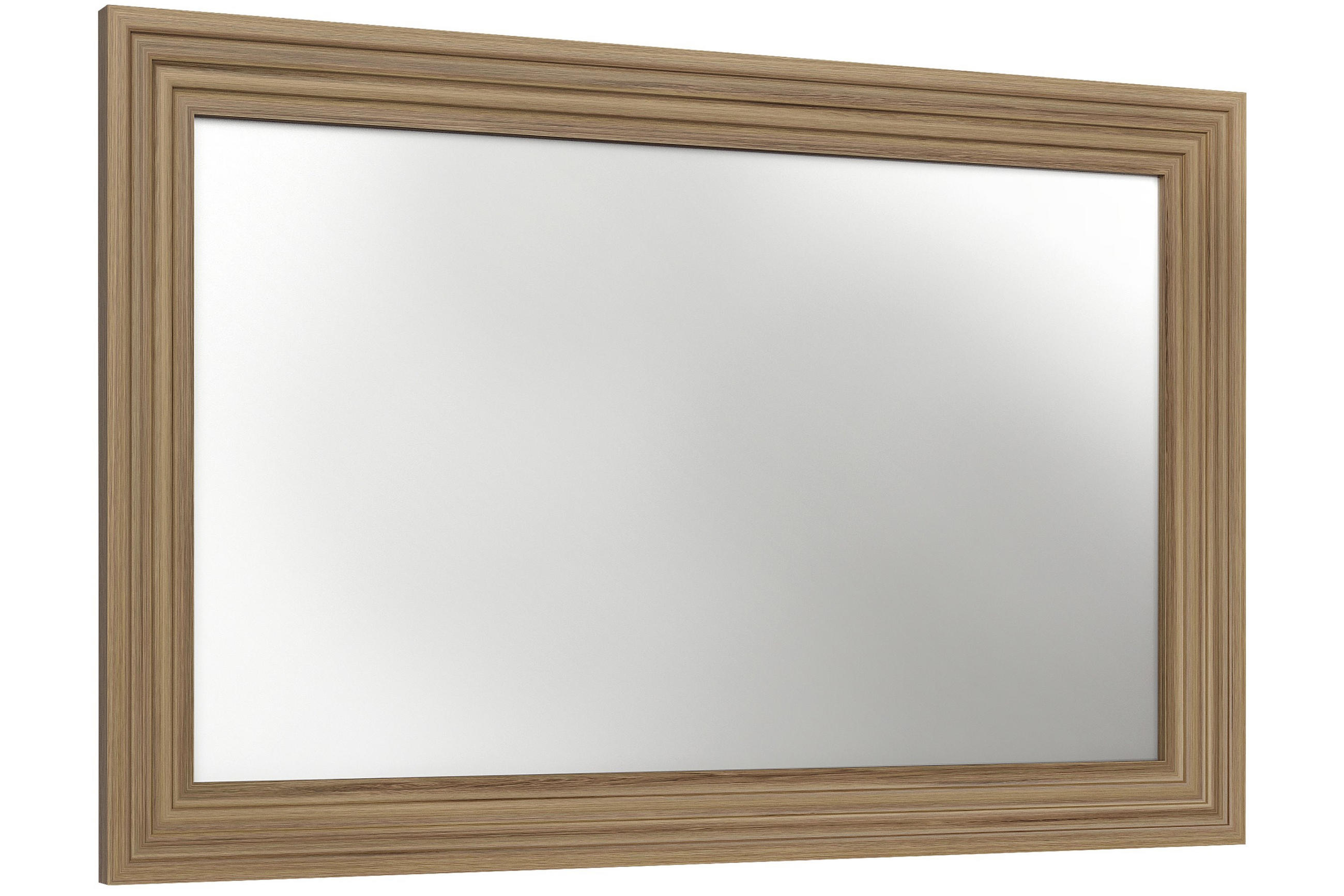 SPIEGEL ARVEN im Rahmen, Cremeweiß - Eichefarben/Creme, Holz (120/80/5cm) - KONSIMO®