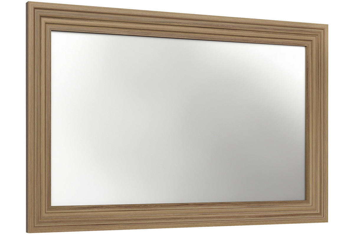 SPIEGEL ARVEN im Rahmen, Cremeweiß - Eichefarben/Creme, Holz (120/80/5cm) - KONSIMO®