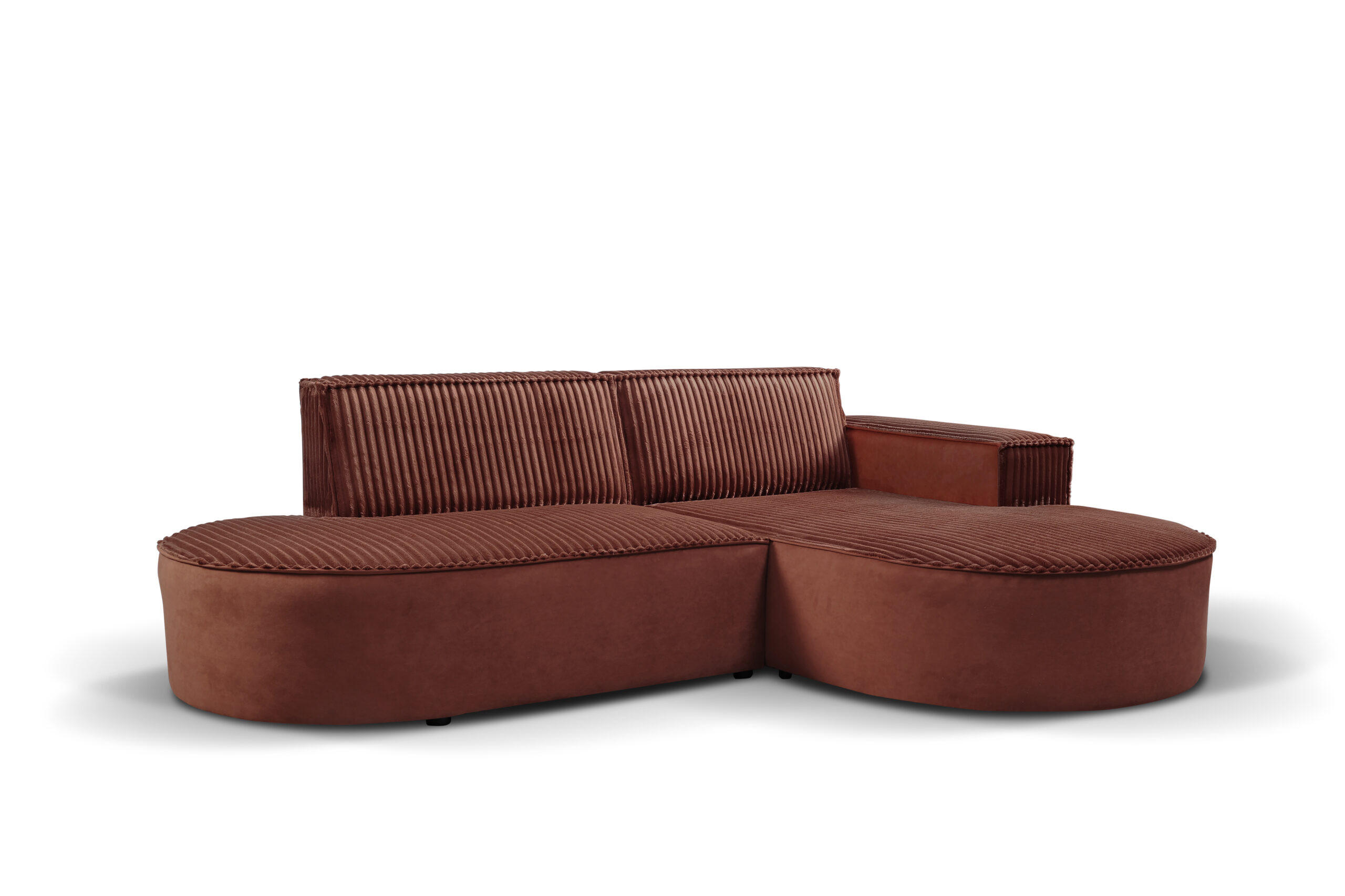 ECKSOFA L-förmiges Modena Soft Kupfer Rechts - Kupferfarben, Holz (236/165cm) - Kaiser Möbel