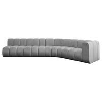 ECKSOFA modulares Sofa Karex-L2 - 399x194x70 cm Grau - Hellgrau, Holzwerkstoff/Textil (399/194cm) - ALTDECOR