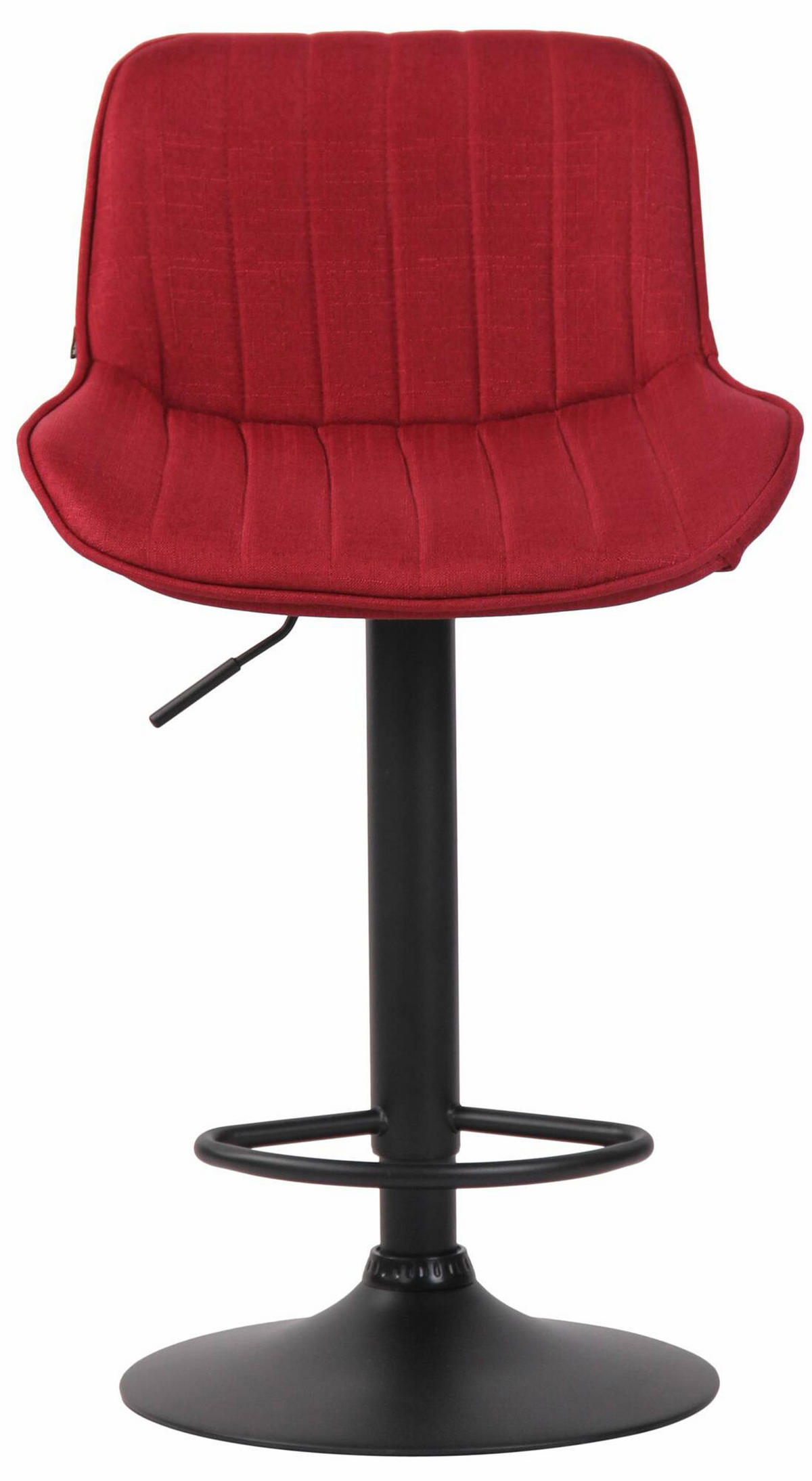 BARHOCKER 2er Set Lentos Stoff schwarz rot - Rot/Schwarz, Textil/Metall (50/108/50cm) - TPFLiving