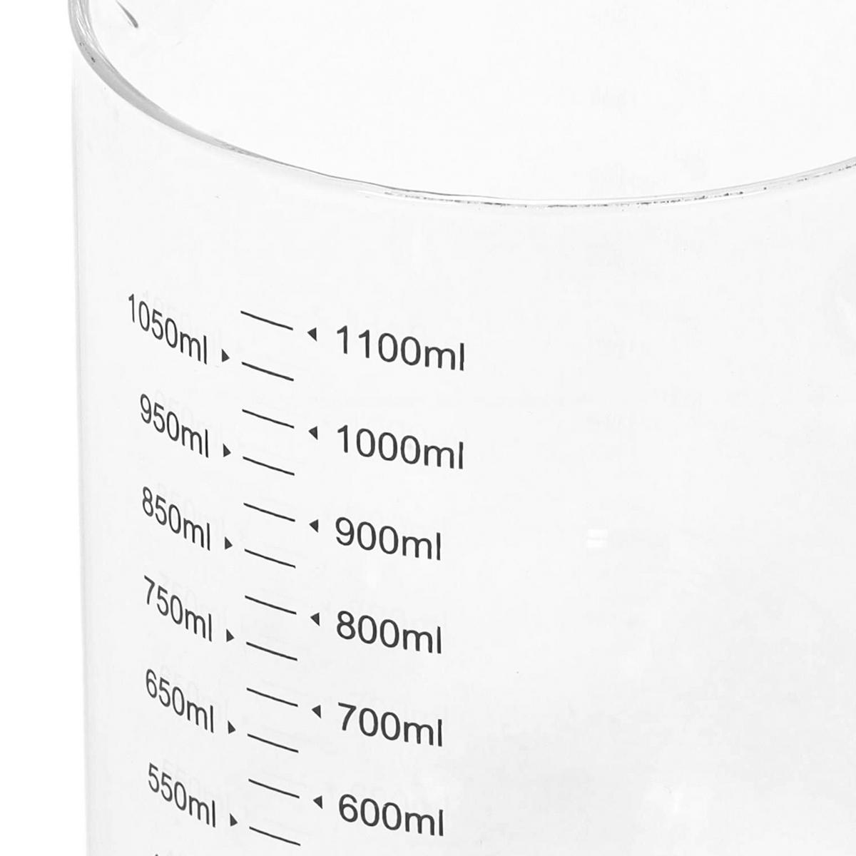 MESSKANNE aus Glas Zopa 1 l 17/11/15 cm - Transparent, Glas (11/15/17cm) - Excellent Houseware
