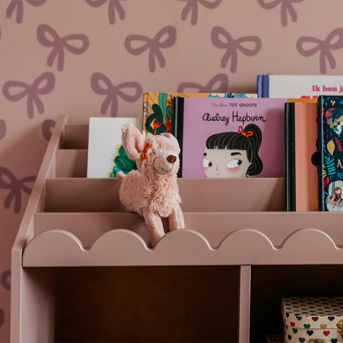 BÜCHERREGAL Book Nook Rose - Pink, Holzwerkstoff (71/76/33cm) - Petits-meubles