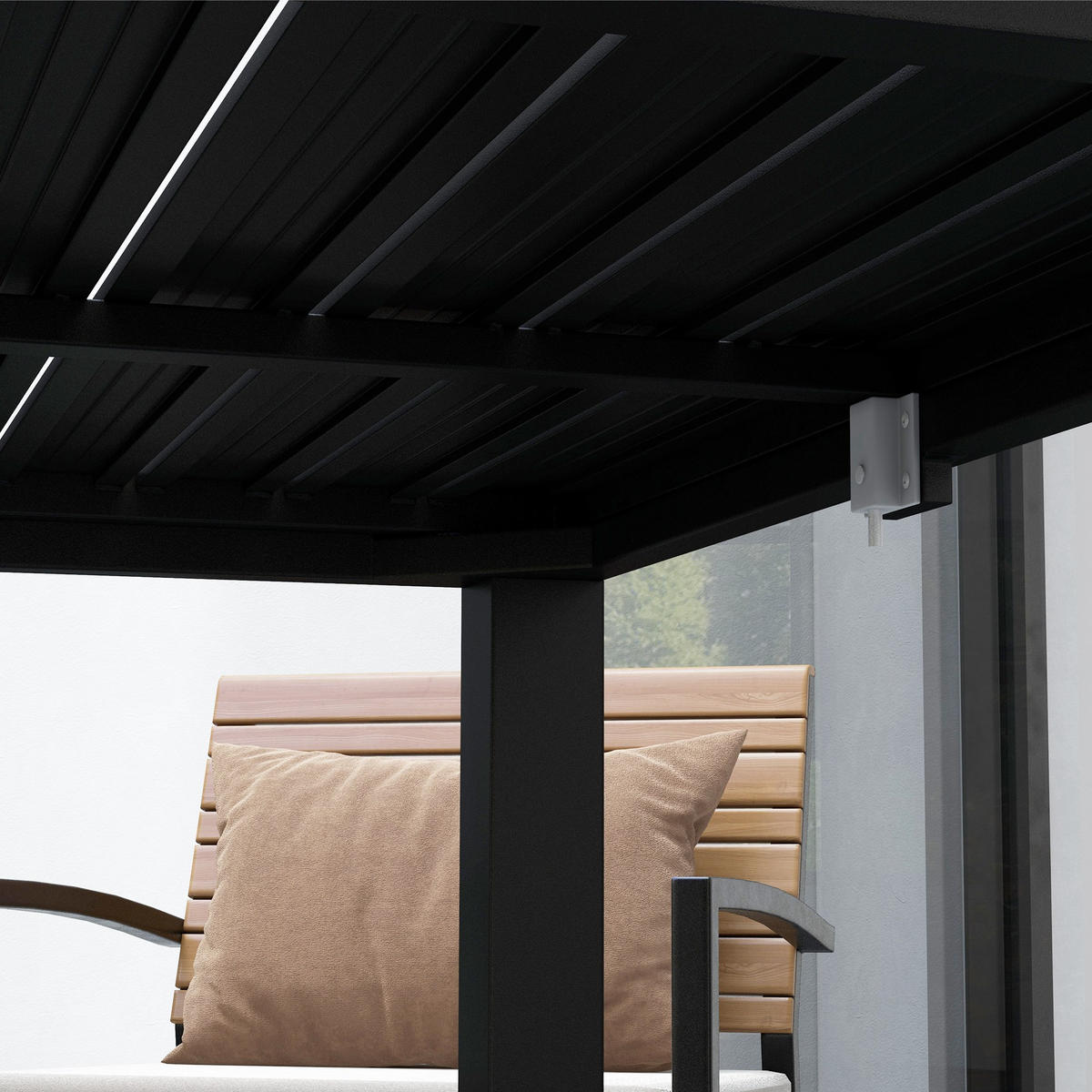 GARTENTISCH DE-14096 Aluminium, 180/240 cm Schwarz - Schwarz, Metall (240/94/73cm) - ComfortXL
