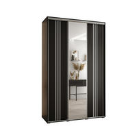 SCHWEBETÜRENSCHRANK 235,2/160/60 3-türig - Silberfarben/Schwarz, Holz/Metall (160/235/60cm) - Abiks Möbel