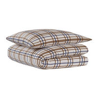 BETTWÄSCHESET Maxim - Baumwollsatin - 2-teilig - 135x200cm - Taupe-Blau - Blau, Textil (135/200cm) - Uncover by Schiesser
