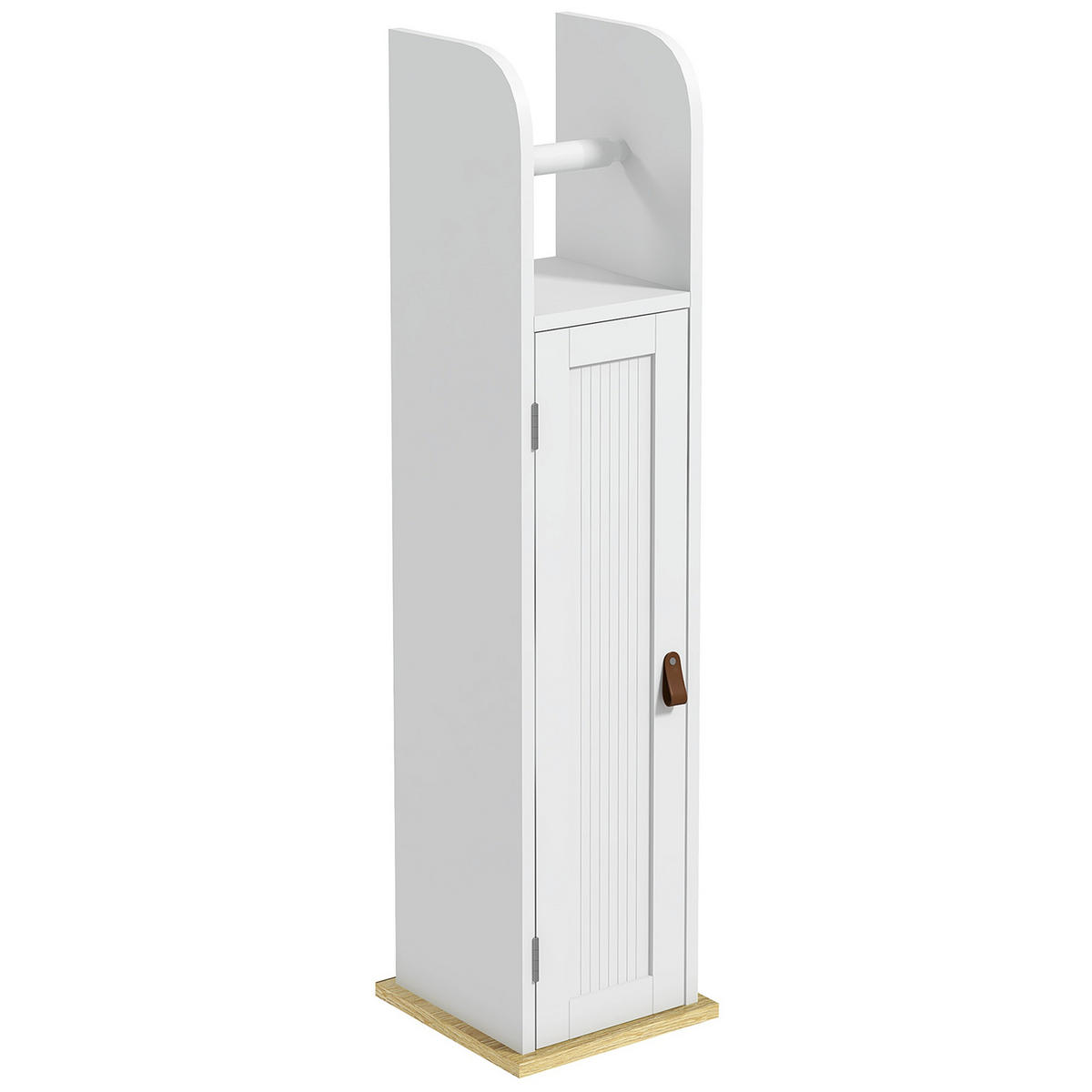 TOILETTENPAPIERHALTER DE-12377 mit schrank 20/20/80 cm Weiß - Weiß, Holzwerkstoff (20/80/20cm) - ComfortXL