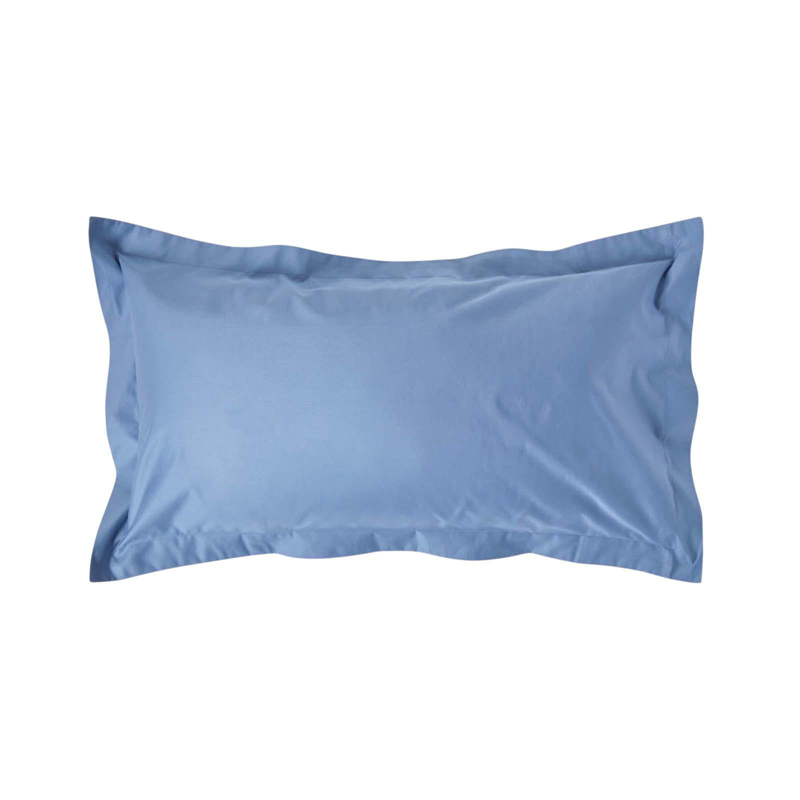 KISSENBEZUG Stehsaum Premium, Ägyptische Baumwolle, Fadendichte 1000 - Blau, Textil (50/90cm) - Homescapes
