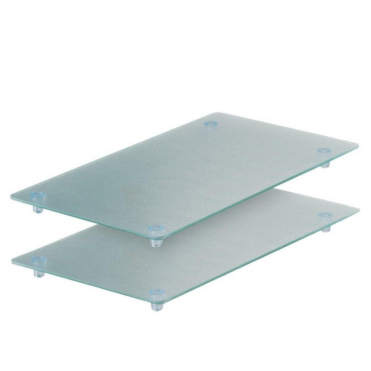 GLASSCHNEIDEPLATTEN 2-er Set 52/30 cm - Transparent, Glas (30/52cm) - ZELLER