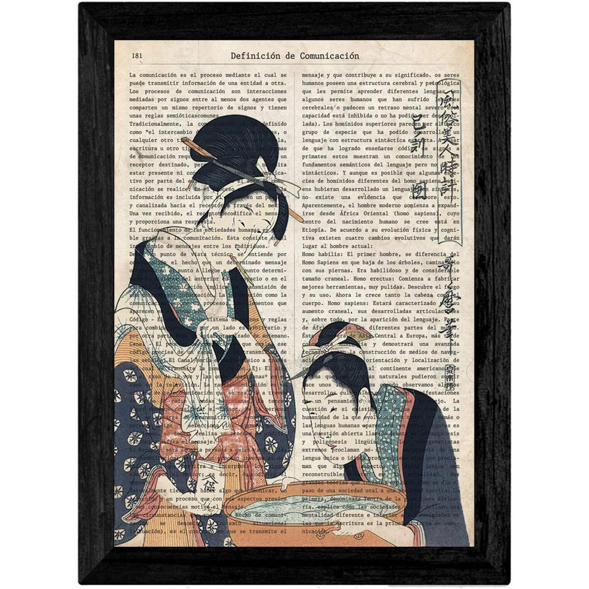 POSTER Set Mit 4 Alte Japan Mit Japanischen Motiven Größe A4 Rahmenlos - Klar, Papier (21/1/29.7cm) - Nacnic