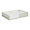 BODENBETT AUS METALL Minno Greige 140x200 mit Matratze - Greige, Metall - VitaliSpa