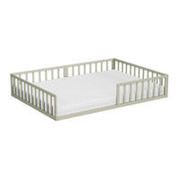 BODENBETT AUS METALL Minno Greige 140x200 mit Matratze - Greige, Metall - VitaliSpa