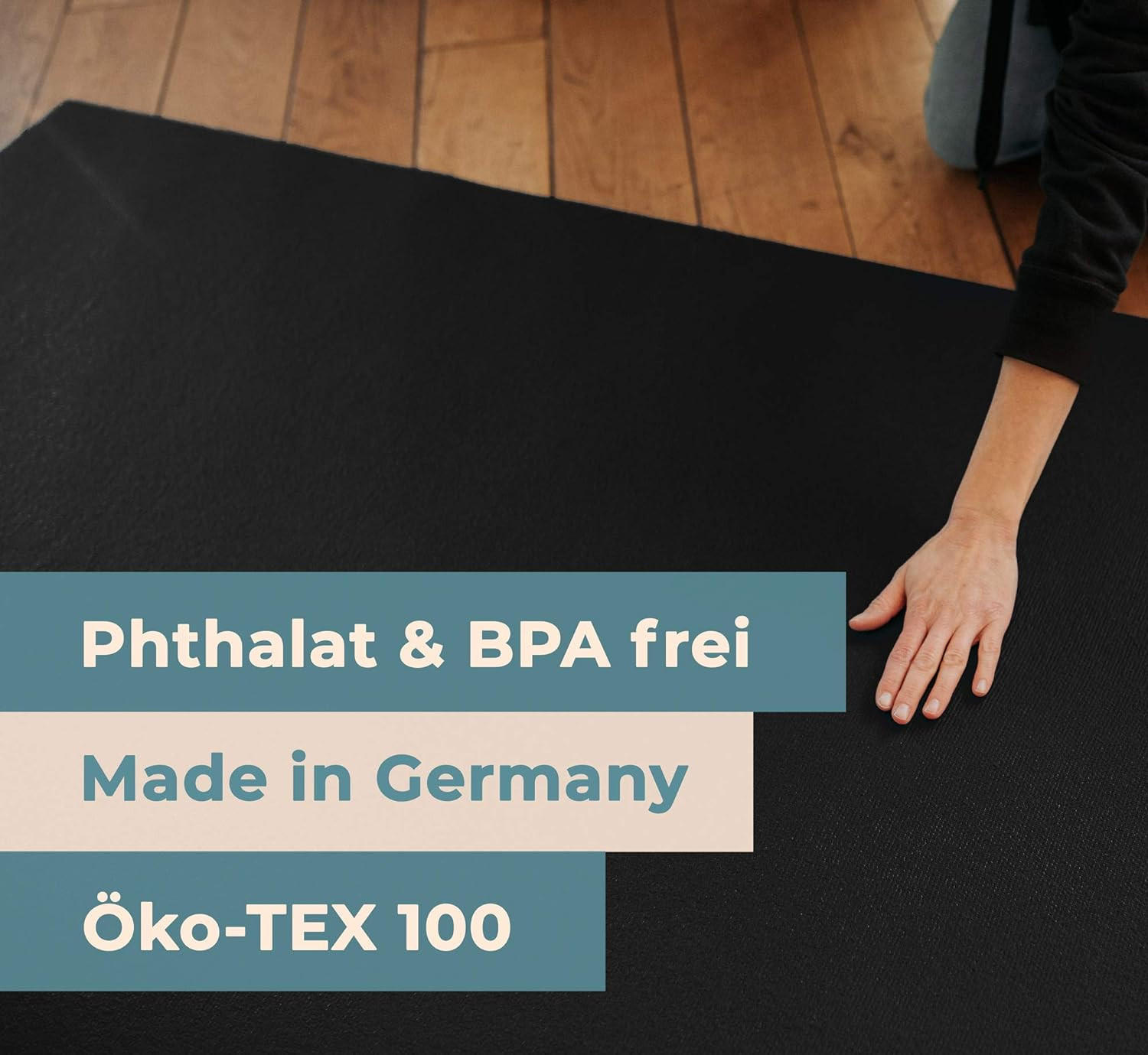 Thumbnail - Sanosoft Krabbelmatte, Schwarz, Textil, 160x220 cm, Oeko-Tex® Standard 100, Teppiche & Böden, Teppiche, Teppich Kinderzi...