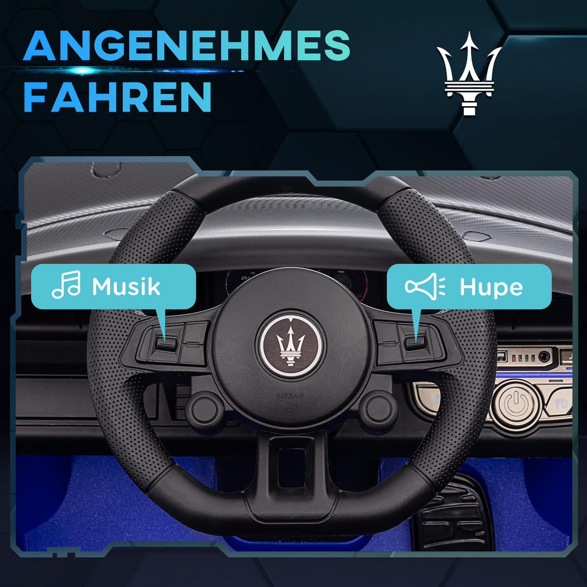 KINDER Elektroauto - Blau, Metall (115/60/45cm) - AIYAPLAY