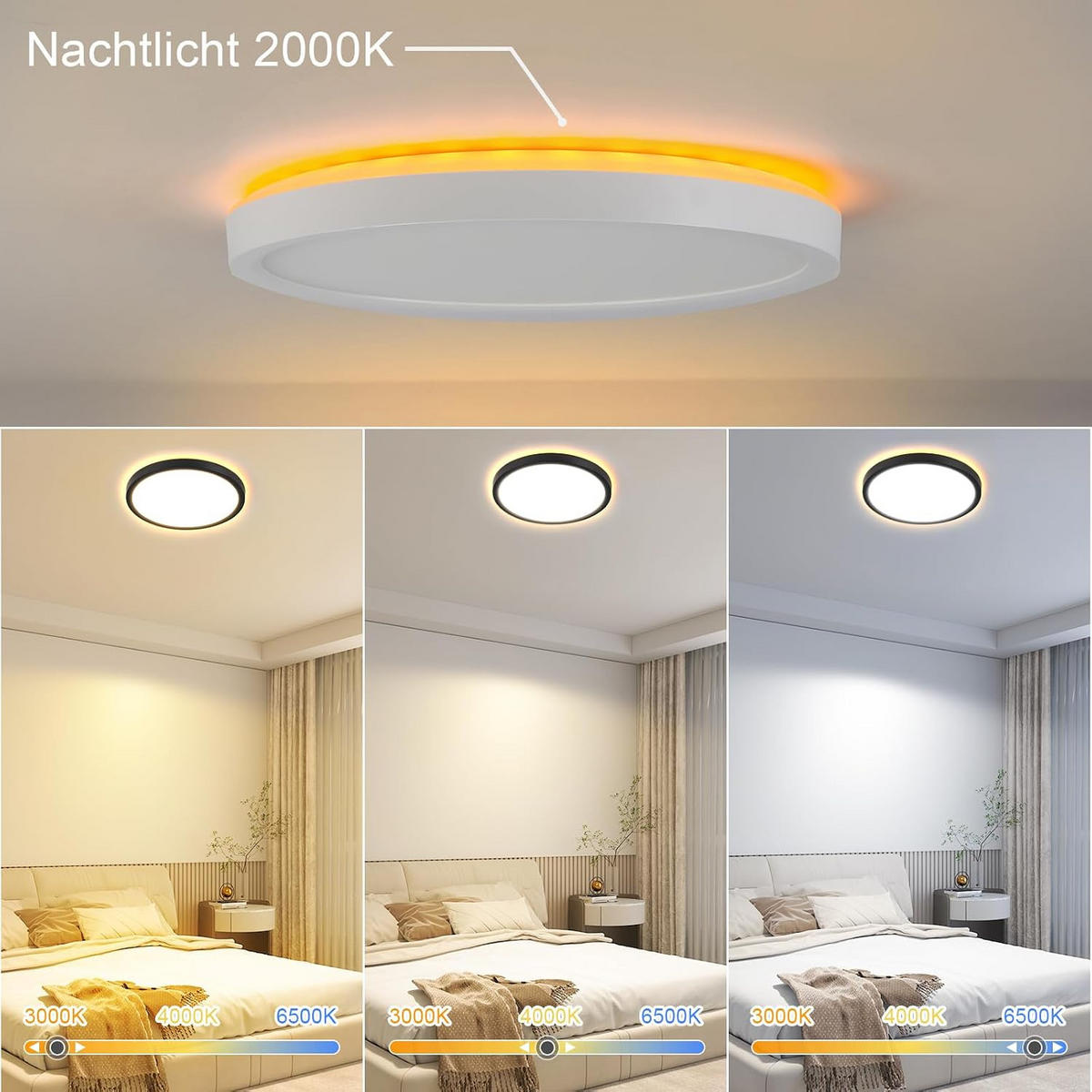 LED-DECKENLEUCHTE Helligost 22/2.6/22 cm - Weiß, Kunststoff (22/22/2.6cm) - ZMH