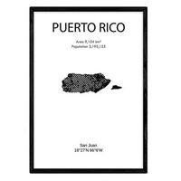 POSTER Länder & Kontinente Puerto Rico A4 Rahmenlos - Klar, Papier (29.7/5/21cm) - Nacnic