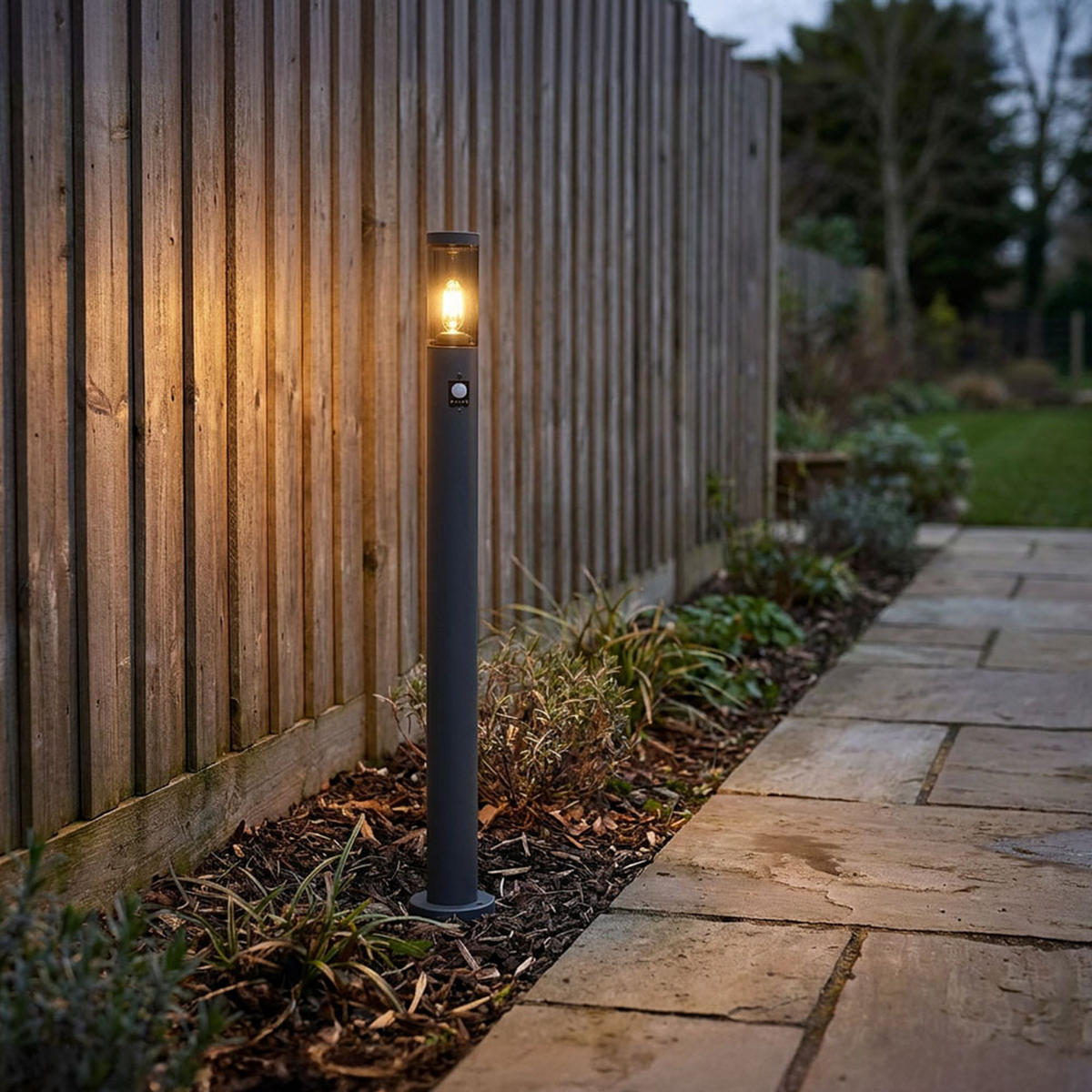 LED STEHLEUCHTE BOSTON Anthrazit Edelstahl - Anthrazit, Metall (12.7/12.7/110cm) - Globo Lighting