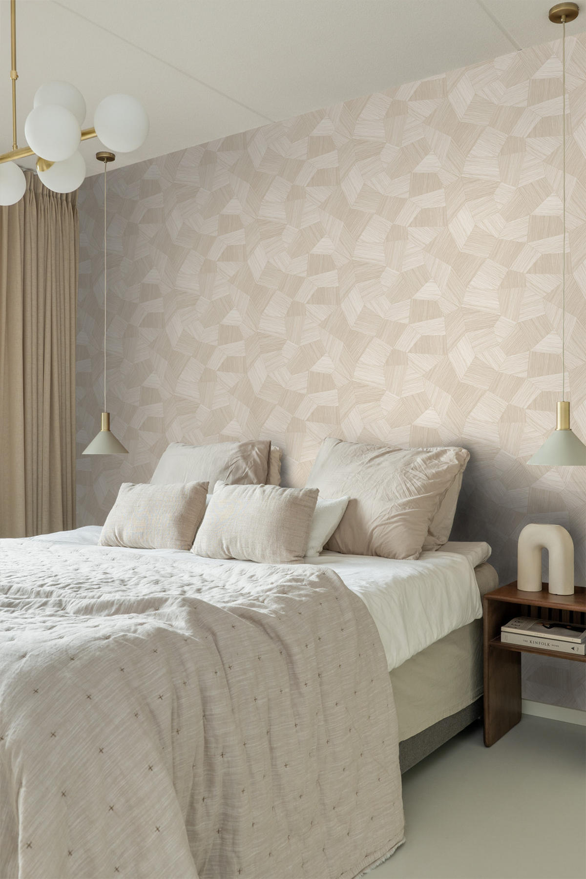 TAPETE 3D-Muster 53 cm x 10.05 m - Beige, Papier (53/1000cm) - Origin Wallcoverings