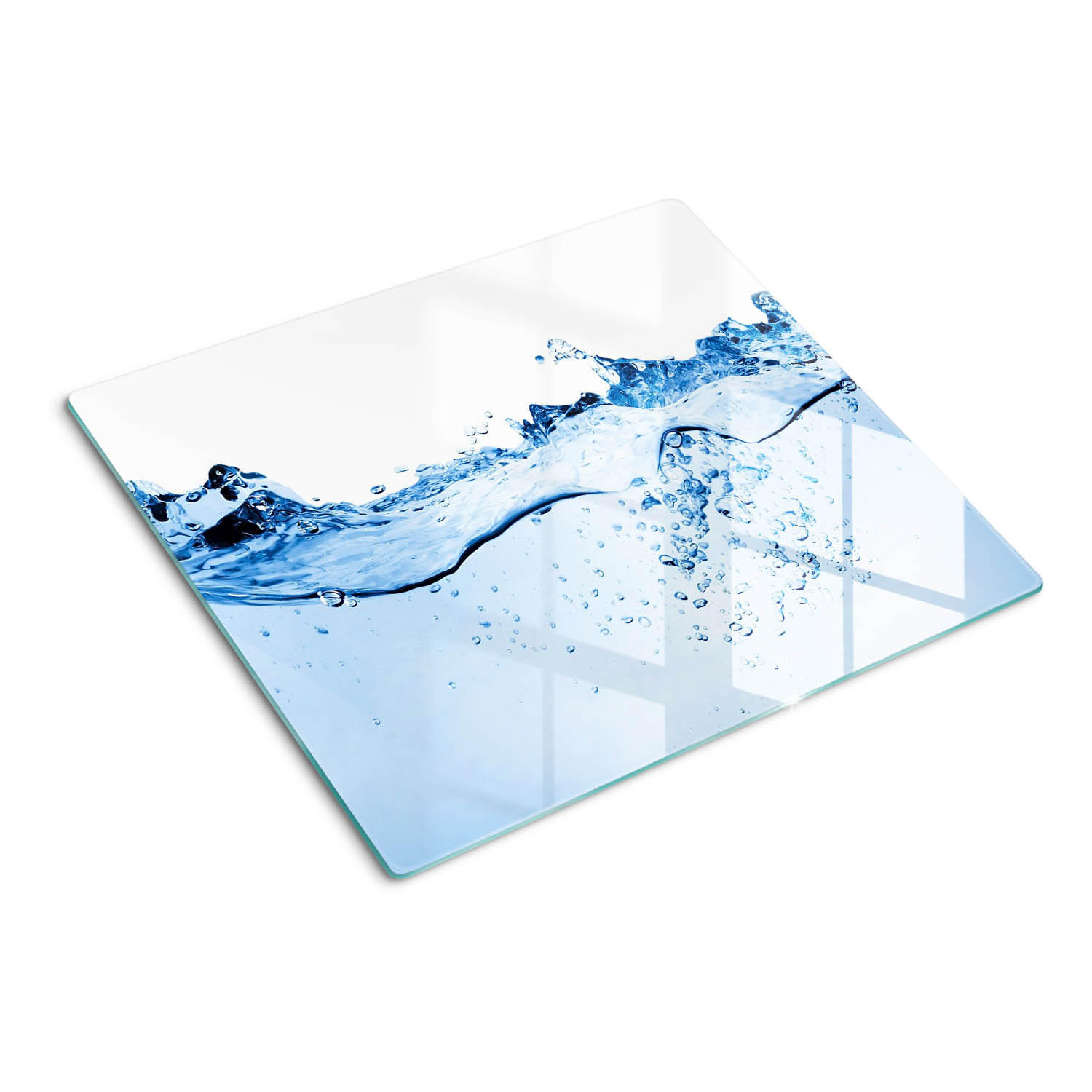 GLASPLATTE 60x52 cm Wasser - Blau, Glas (60/0.4/52cm) - TULUP