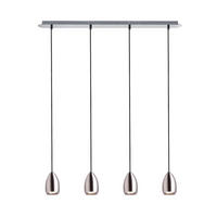 PENDELLEUCHTE BABADES IV Mattnickel 140 W - Nickelfarben, Metall (30/30/120cm) - Rendl