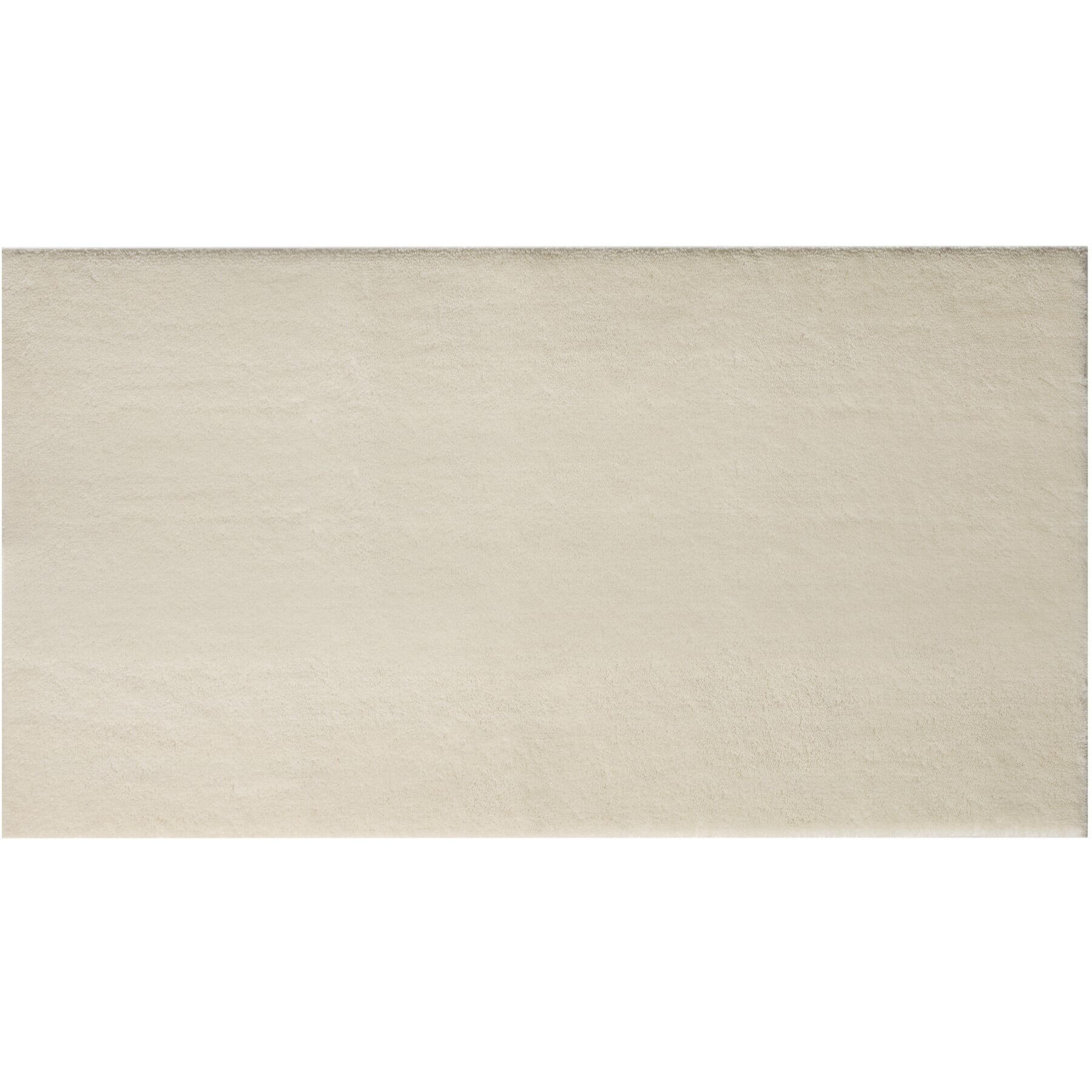 KURZFLORTEPPICH Soft Zone,rutschfeste Unterseite,beige - Beige, Kunststoff (110/60cm) - tectake