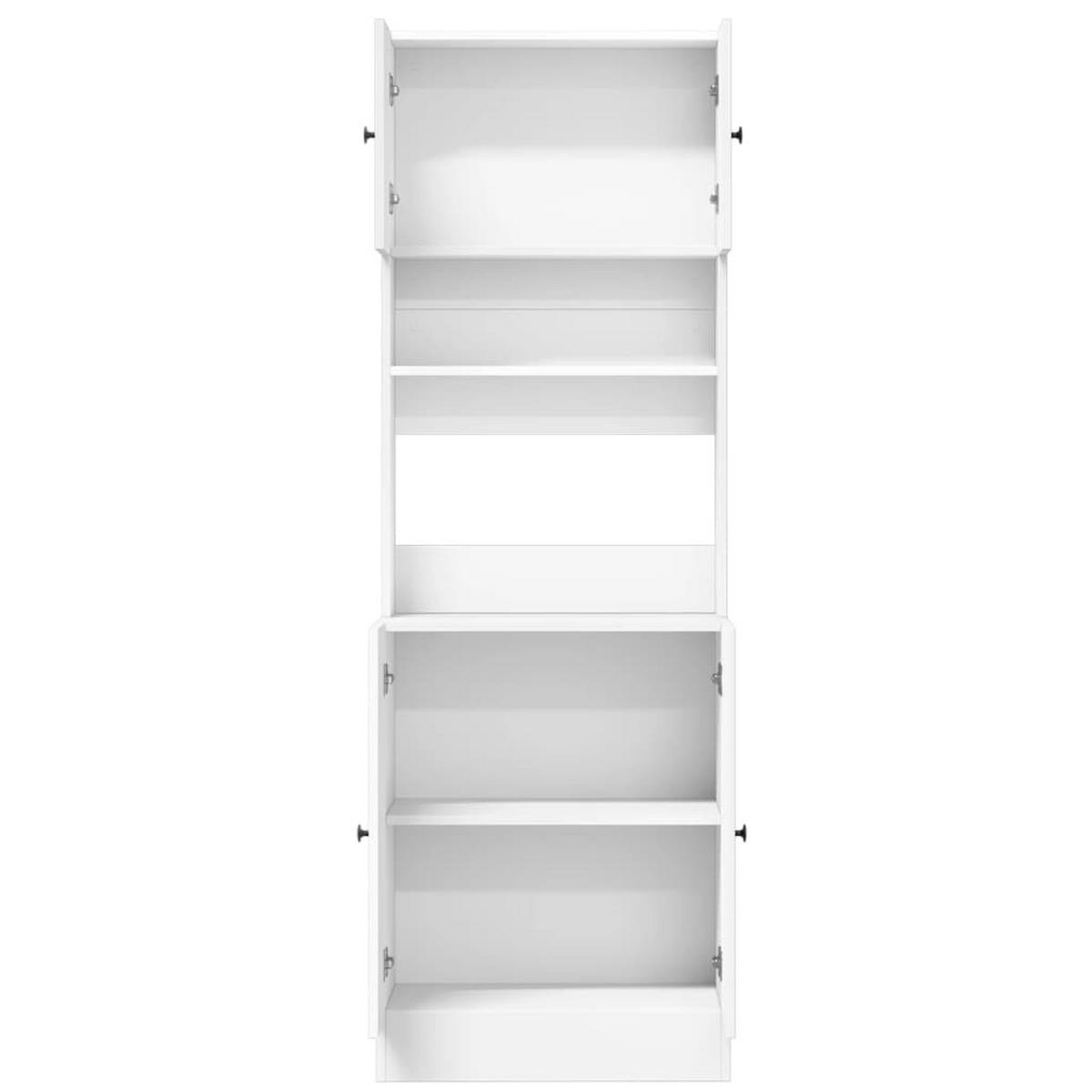 KÜCHENSCHRANK Weiss 60/50/180 Cm Holzwerkstoff - Weiß, Holzwerkstoff (50/180/60cm) - vidaXL
