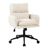 BÜROSTUHL - Strukturstoff / Eisen - Creme / Schwarz - Beige, Textil/Metall (60/86/60cm) - home24
