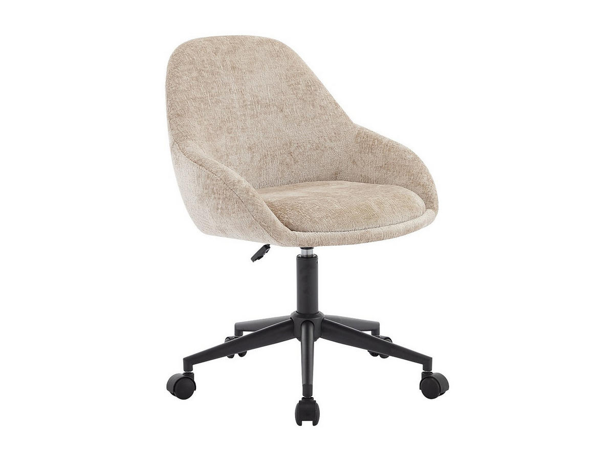 BÜROSTUHL ohne Armlehnen - 55 cm x 59.5 cm - stoff - beige Naody - Beige, Textil/Metall (55/88/59.5cm) - Vente-Unique