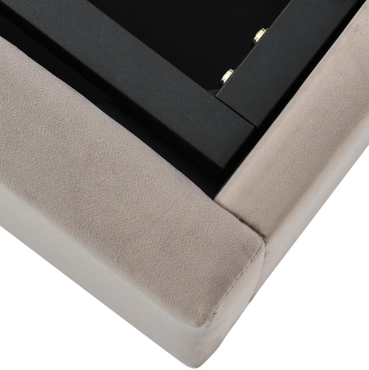 ČALÚNENÁ posteľ 90/200 cm, svetlosivá, zamat, s výklopným roštom a úložným priestorom - svetlosivá, textil (90/200cm) - BEAOK