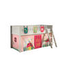 KINDERBETT Karyl 208x114x135 Massivholz Weiß Textilset Spring 3 - Hellrosa/Weiß, Holz (90/200cm) - 58aufmkessel