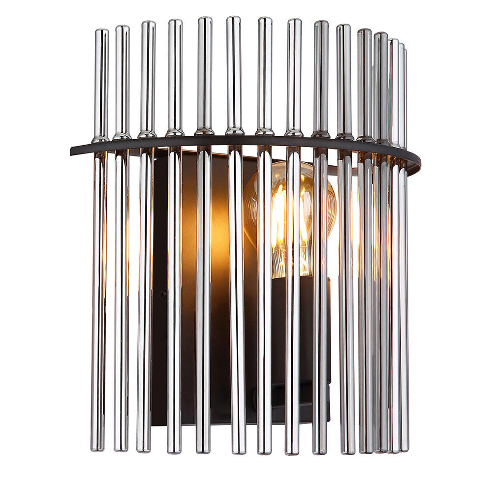 LED WANDLEUCHTE Metall Grau Rauchfarben - Grau, Glas (25/26/12.5cm) - Globo Lighting