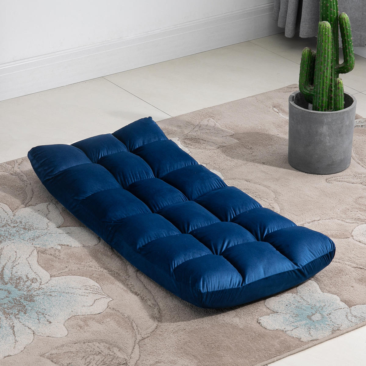 SCHLAFSESSEL DE-13379 Königsblau - Blau, Textil (55/53.5/71cm) - ComfortXL