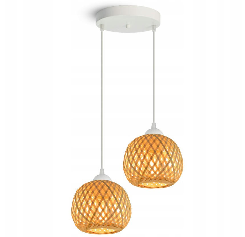 PENDELLEUCHTE BOHO - Beige/Weiß, Glas/Metall (15/25/100cm) - kiki design