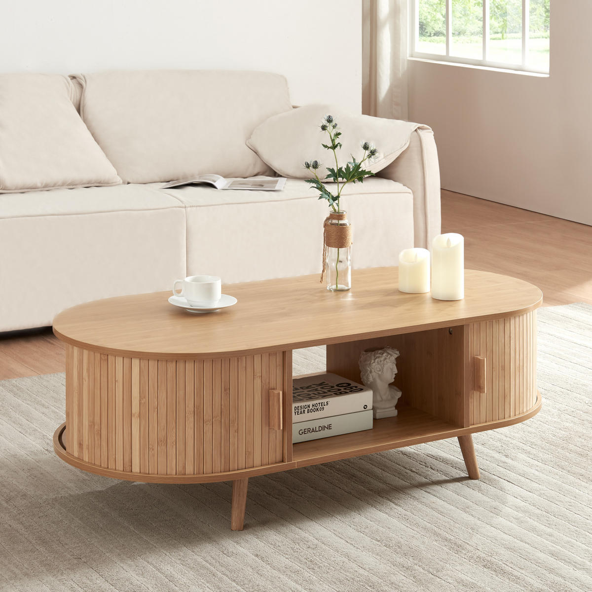 COUCHTISCH Nordkapp 120/55/40 cm - Naturfarben, Holz/Holzwerkstoff (55/120/40cm) - [en.casa]