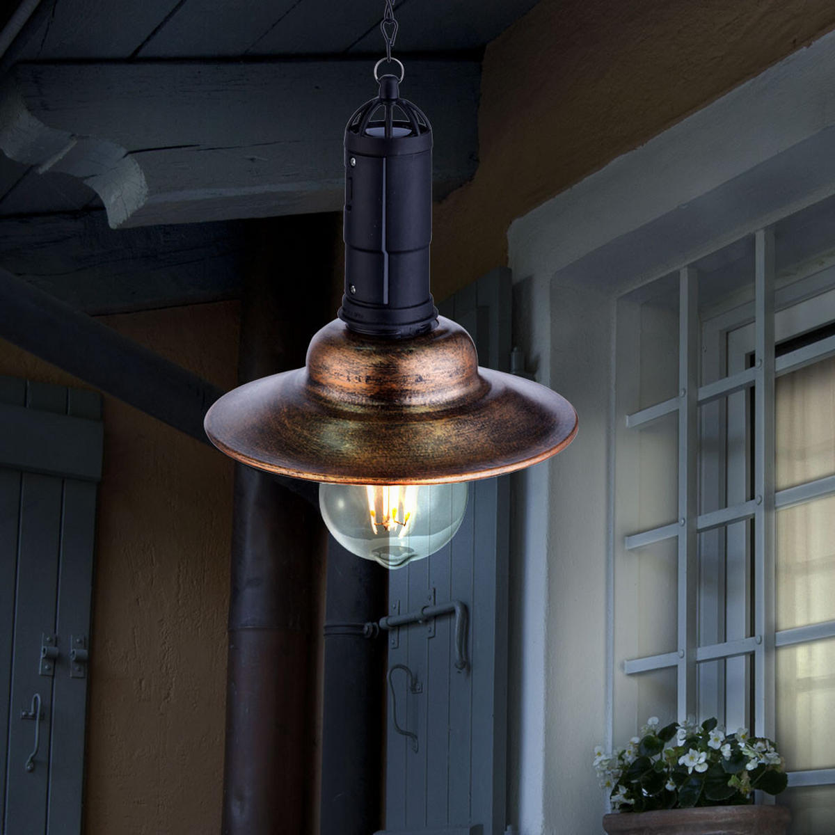 LED AUSSENDECKENLEUCHTE Metall Bronze 2er Set - Bronzefarben, Glas (15.5/15.5/50cm)