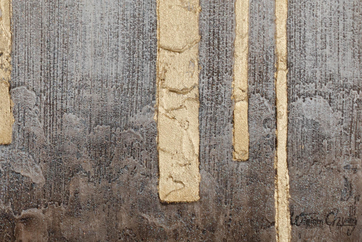 ACRYLBILD HANDGEMALT 120/60 cm - Grau, Holz/Textil (120/60cm) - KUNSTLOFT
