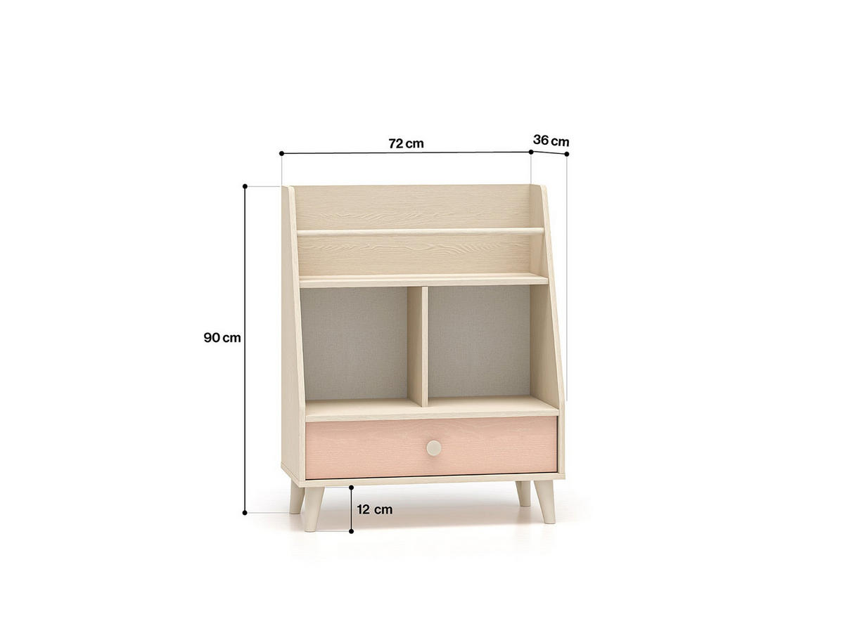 STANDREGAL – 72 cm – Mevel – Grau - Grau, Holzwerkstoff (72/90/36cm) - hi-markt