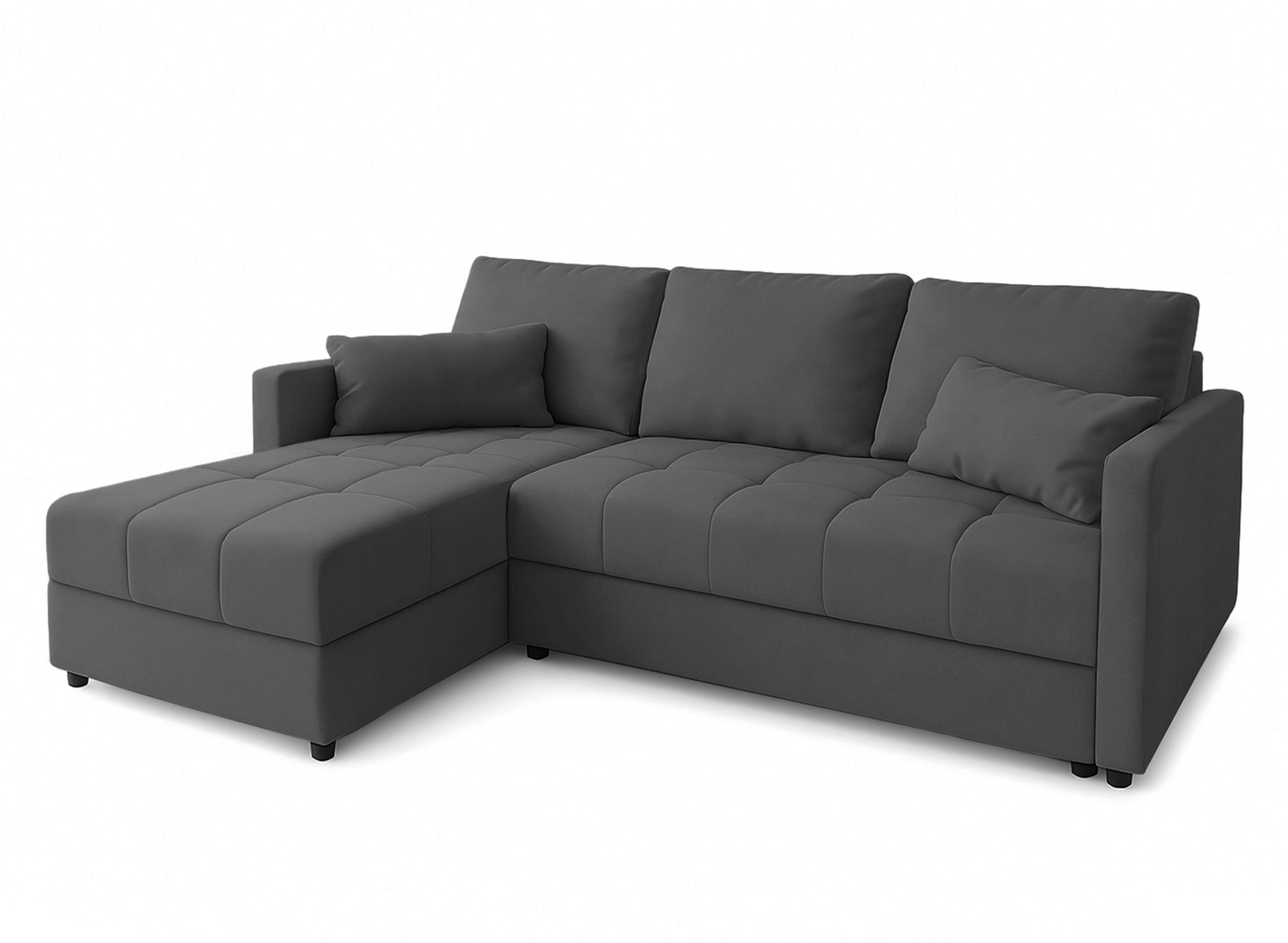 ECKSOFA L Form Dolceo Grau 226/140/78 cm – Schlaffunktion Universell Links Rechts - Schwarz/Grau, Kunststoff/Textil (140/226cm) - AX Living