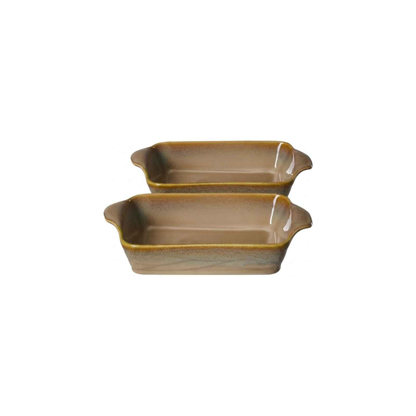AUFLAUFFORMEN ECKIG Tortosa braun 25 x 14 cm 2er Set - Braun, Keramik (25/14/6cm) - Ritzenhoff Breker