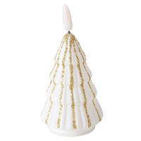 KERZE Toris Weihnachtsbaum 12 cm - Goldfarben/Weiß, Glas (6/12/6cm) - Boltze Home