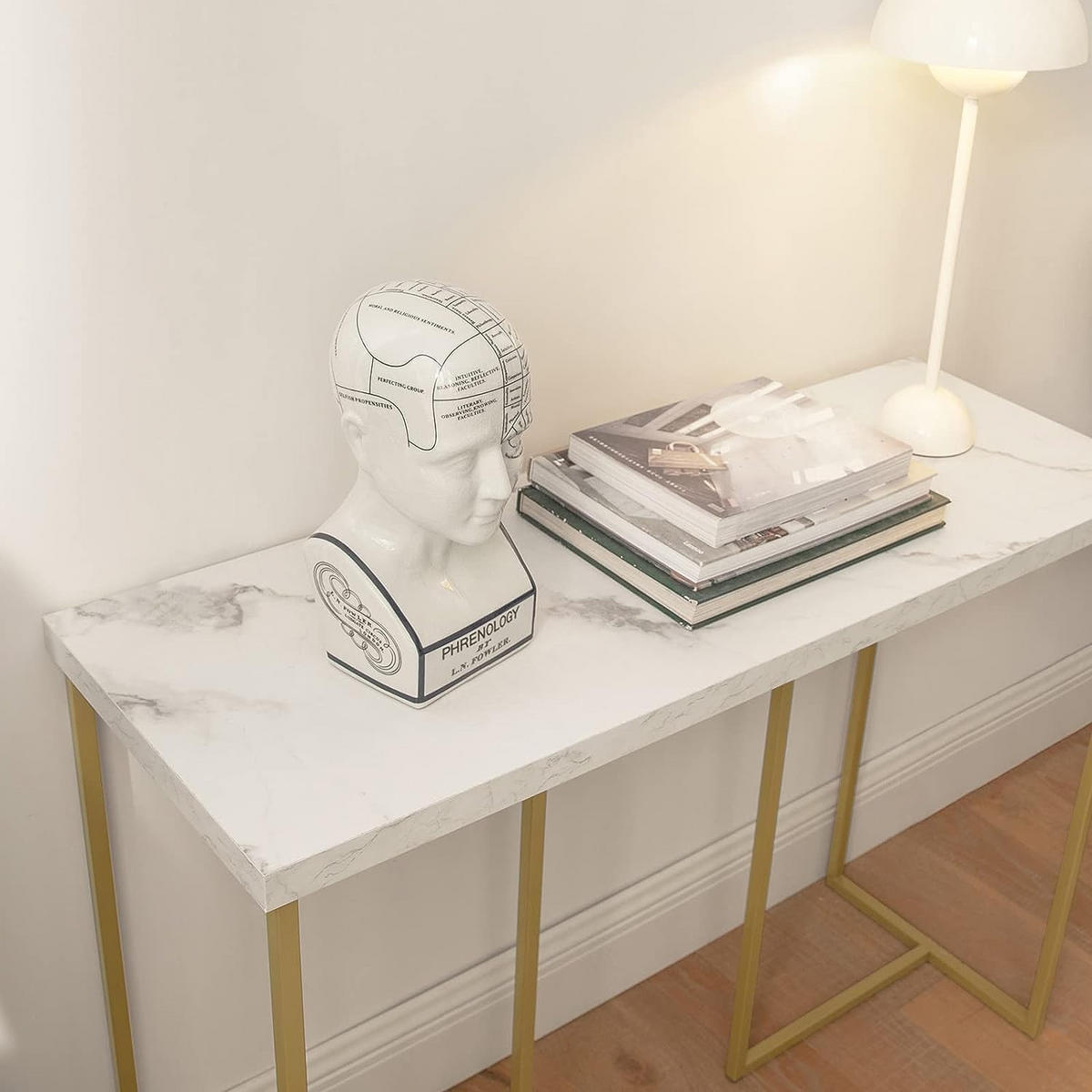 KONSOLENTISCH Golden - Goldfarben, Holzwerkstoff (36/100/75cm) - SoBuy