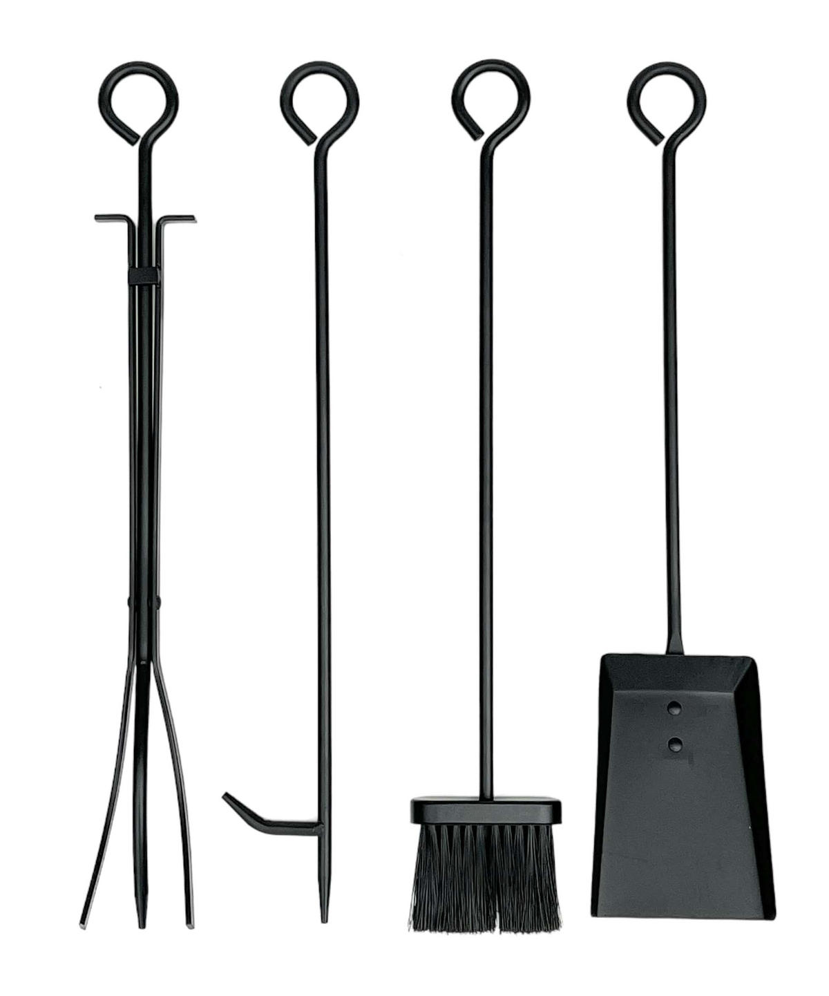 KAMINHOLZREGAL MIT Kaminbesteck Metall Schwarz 72 cm 96431 - Schwarz, Metall (40/72/30cm) - DanDiBo