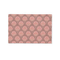 FUSSMATTE Fächermotiv - Muster - Rosa 90x60 cm - Altrosa, Kunststoff (90/0.4cm) - MuchoWow