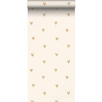 TAPETE Herzchen 53 cm x 10.05 m - Beige, Papier (53/0.1cm) - Sanders & Sanders