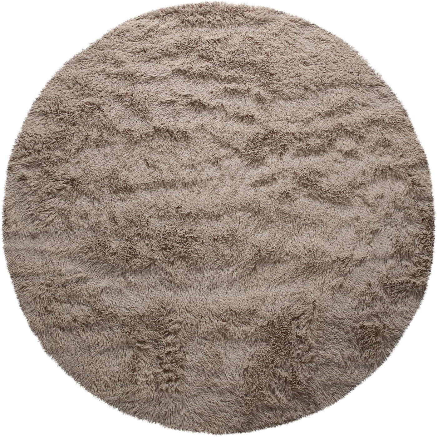 HOCHFLORTEPPICH 120/120 cm Silky 591 - Taupe, Textil (120/120cm) - Paco Home