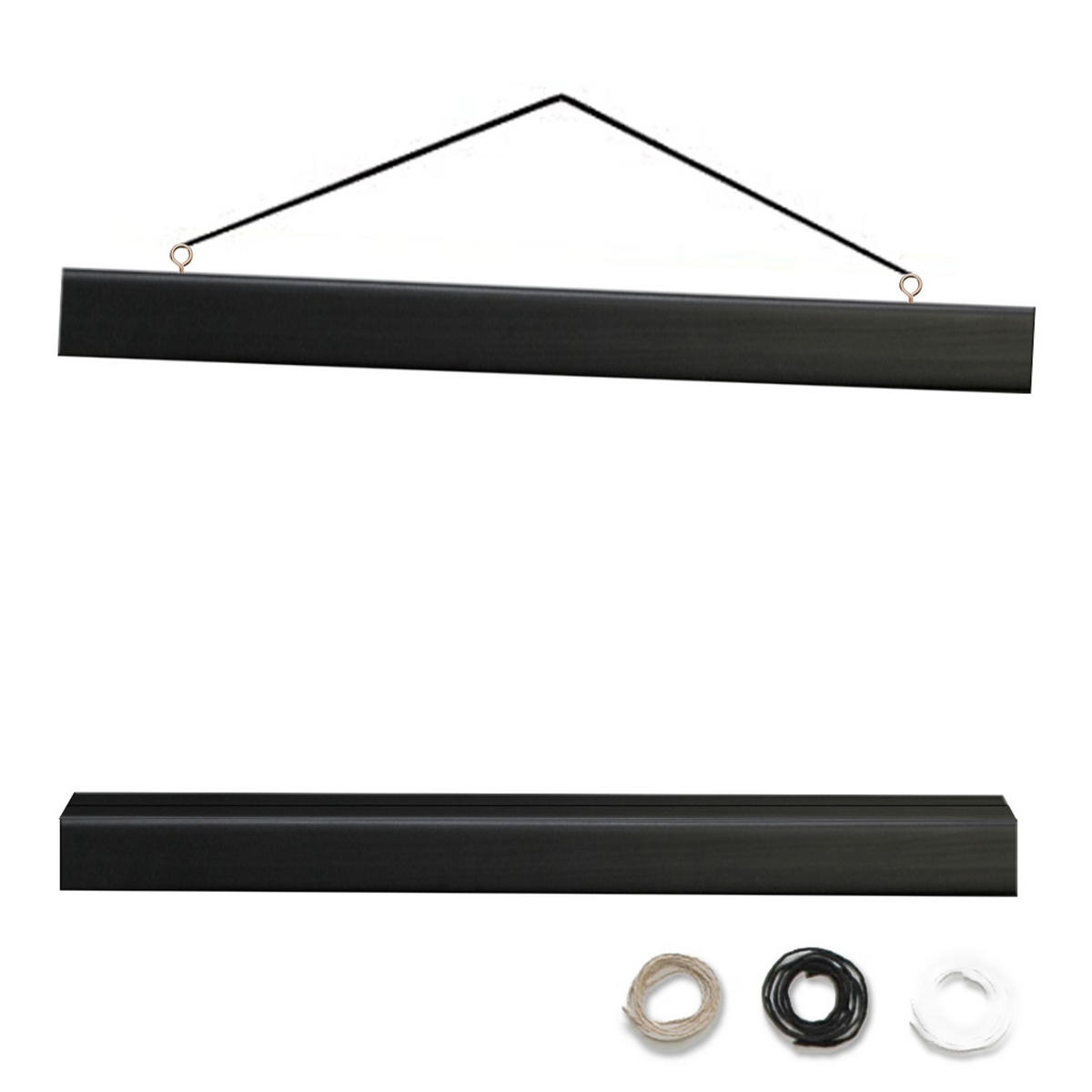 POSTERLEISTE magnetisch 50 cm Schwarz - Schwarz, Holz (52/2/2cm) - artissimo