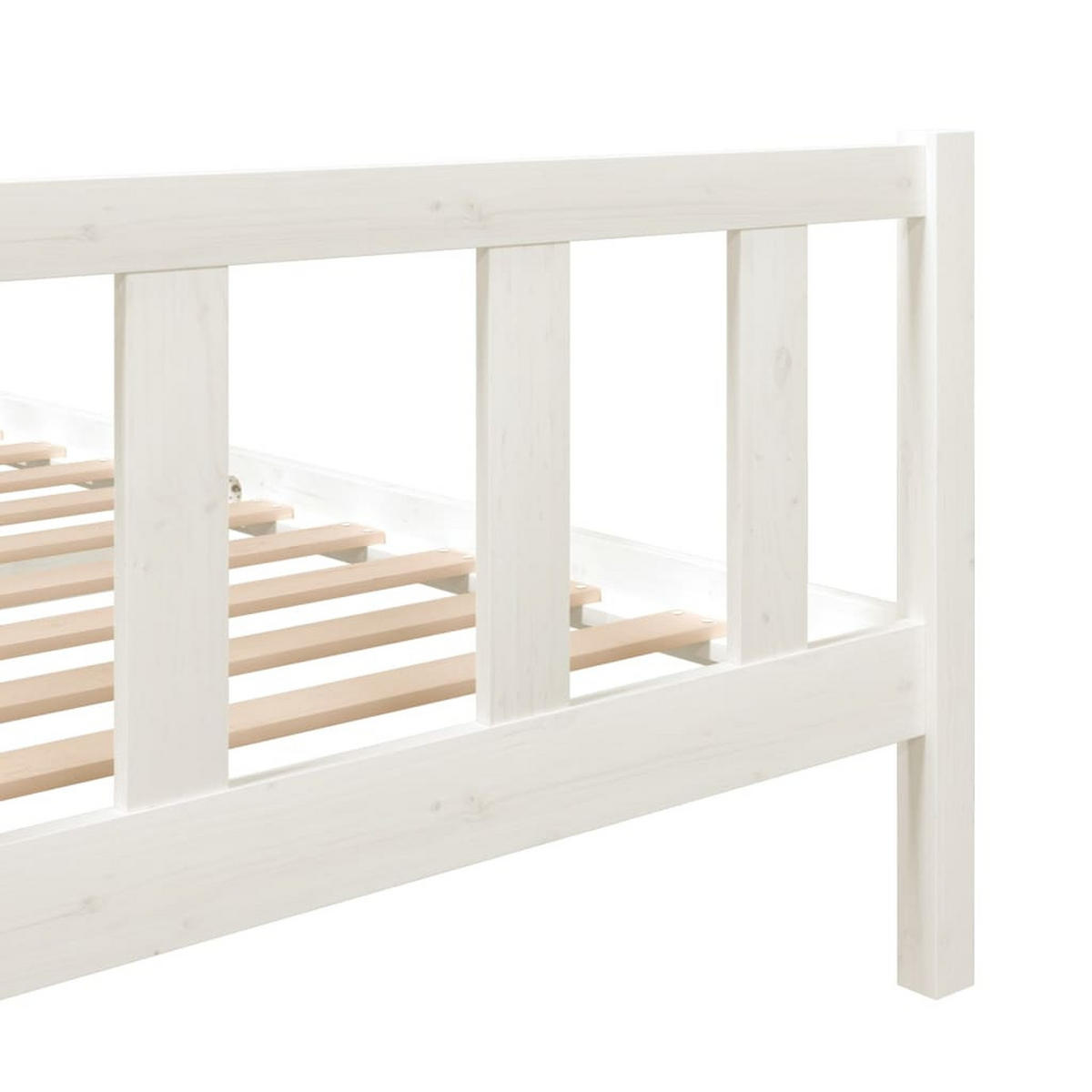 BETT Kaminski 126/195.5 cm - Weiß, Holz (120/190cm) - Nettlife